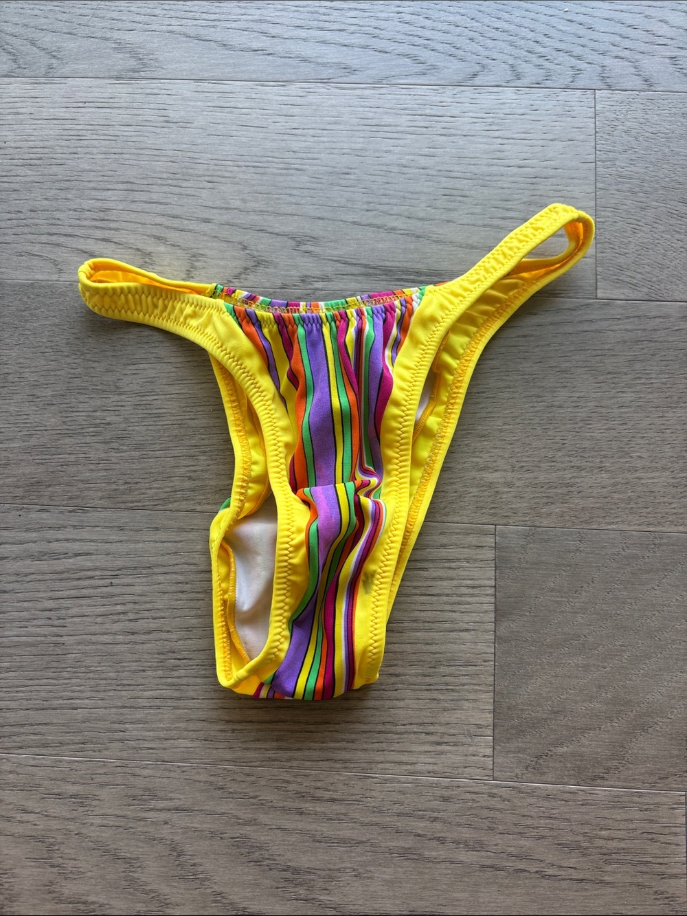 Yellow Striped Women’s Bikini Bottom